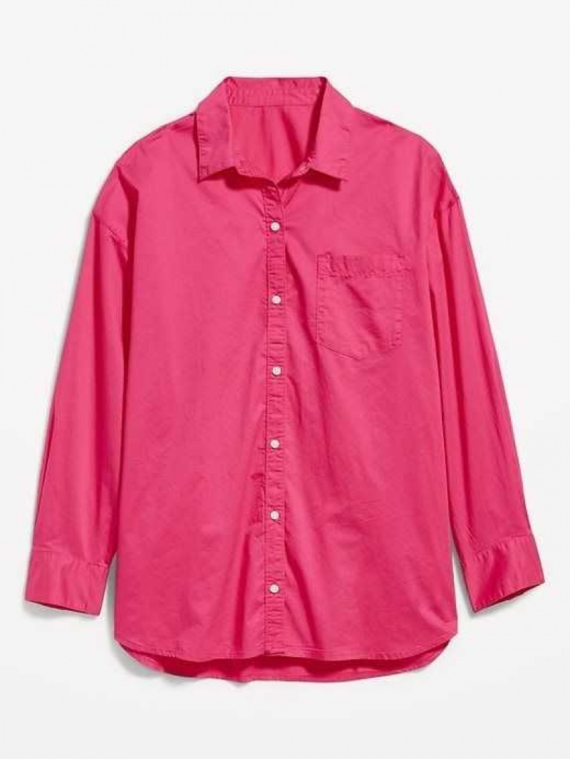 Old Navy Oversized Boyfriend Shirt Light Pink | NLH639782