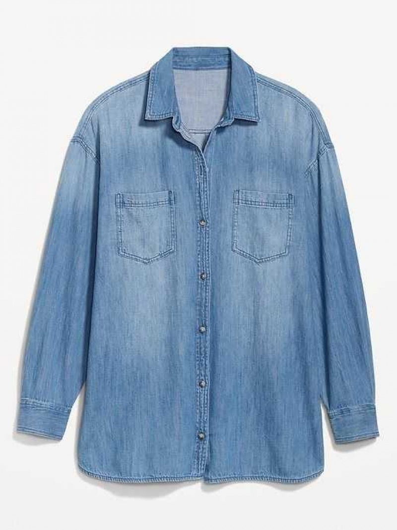 Old Navy Oversized Boyfriend Shirt Wash | NUG326150