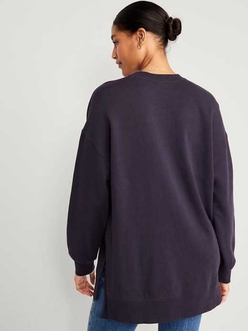 Old Navy Oversized Boyfriend Tunic Sweatshirt Nebula | PIK908452