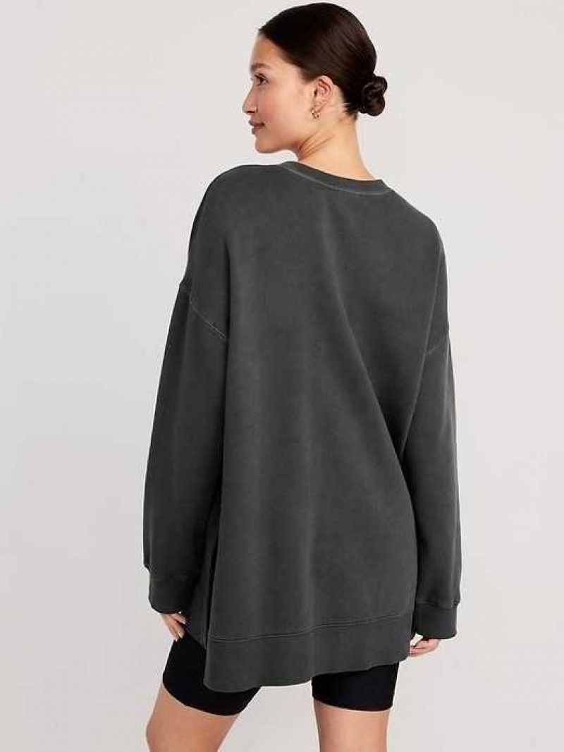 Old Navy Oversized Boyfriend Tunic Sweatshirt Panther | MOG469721