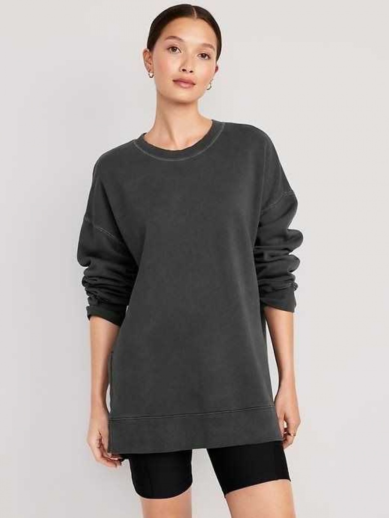 Old Navy Oversized Boyfriend Tunic Sweatshirt Panther | MOG469721