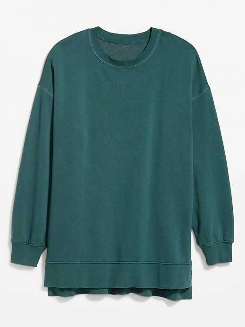 Old Navy Oversized Boyfriend Tunic Sweatshirt Deep Green | LTU617085