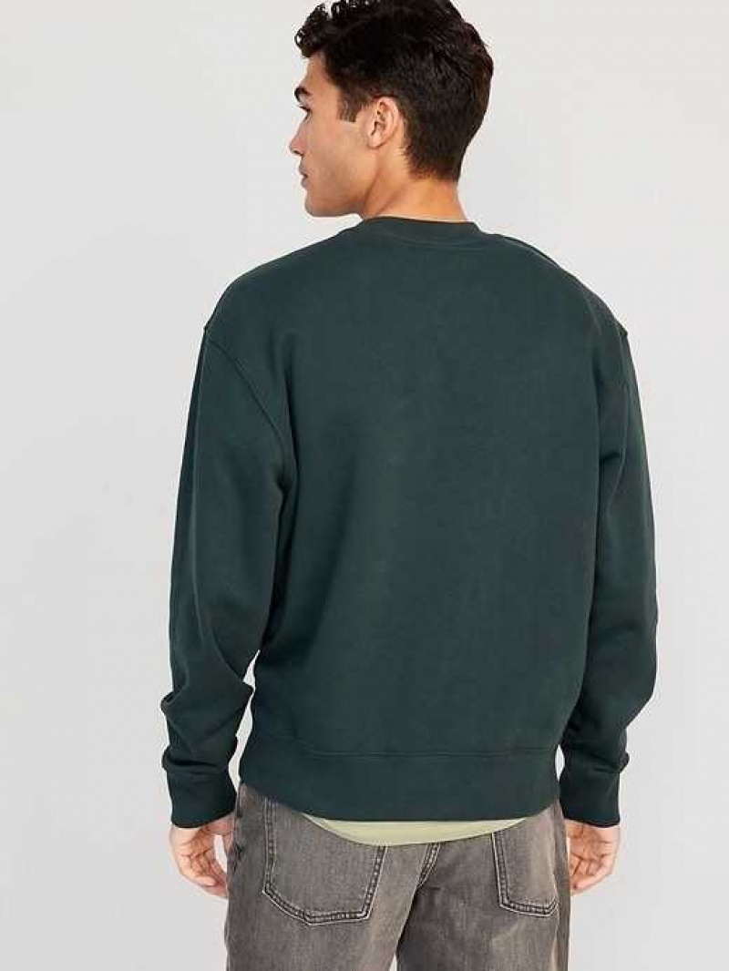 Old Navy Oversized Crew-Neck Sweatshirt Deep Green | LZW401859