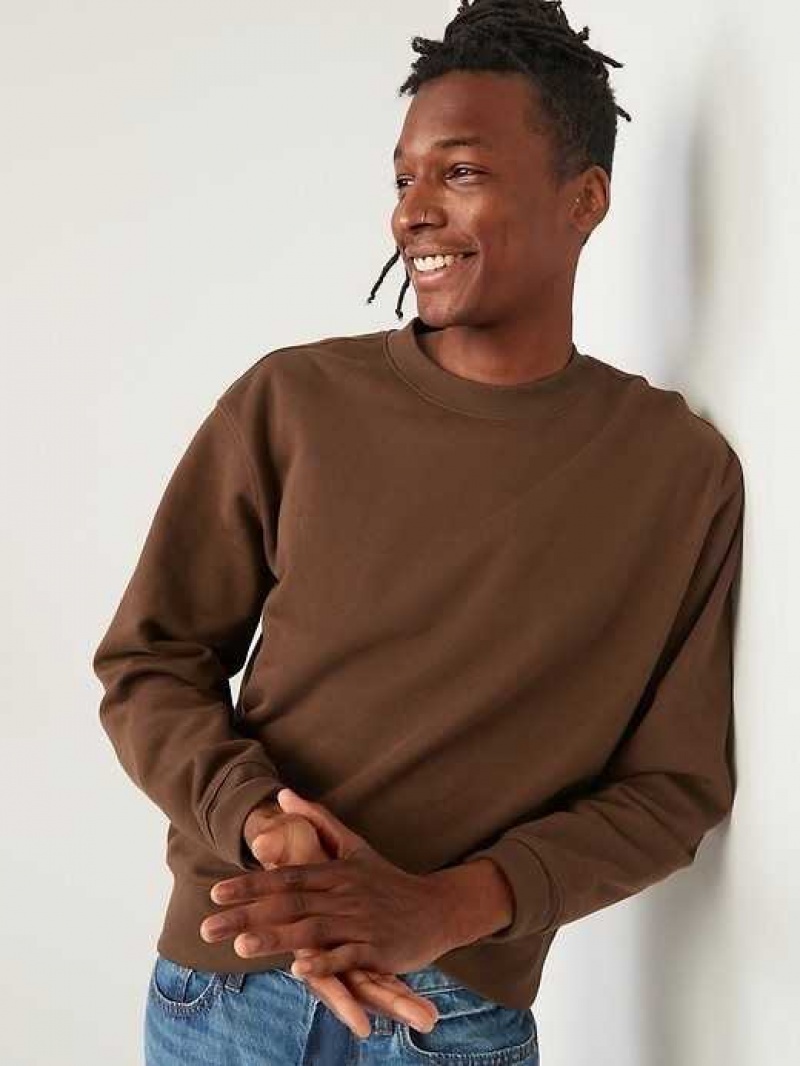 Old Navy Oversized Crew-Neck Sweatshirt Espresso Bark | TKB796310