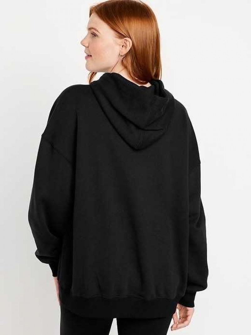 Old Navy Oversized Fleece Hoodie Black | TNS904257