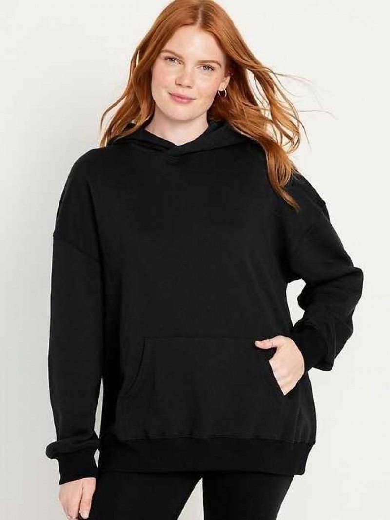 Old Navy Oversized Fleece Hoodie Black | TNS904257