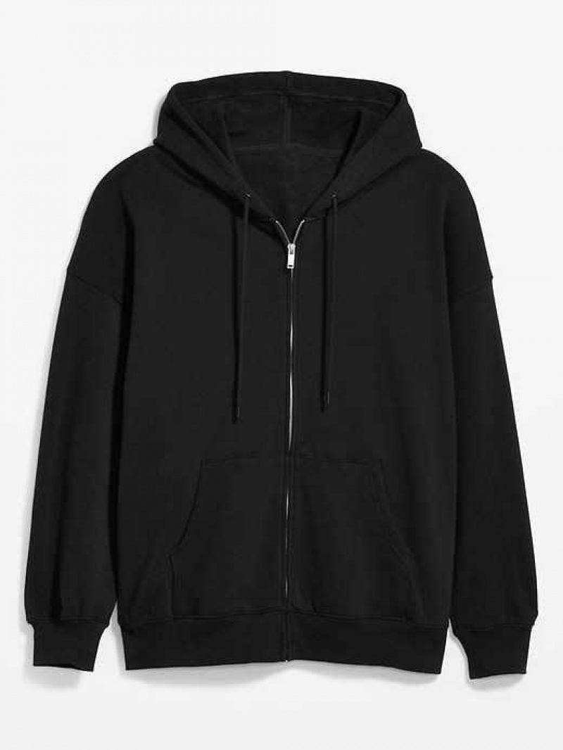 Old Navy Oversized Full-Zip Hoodie Black | HAQ814790