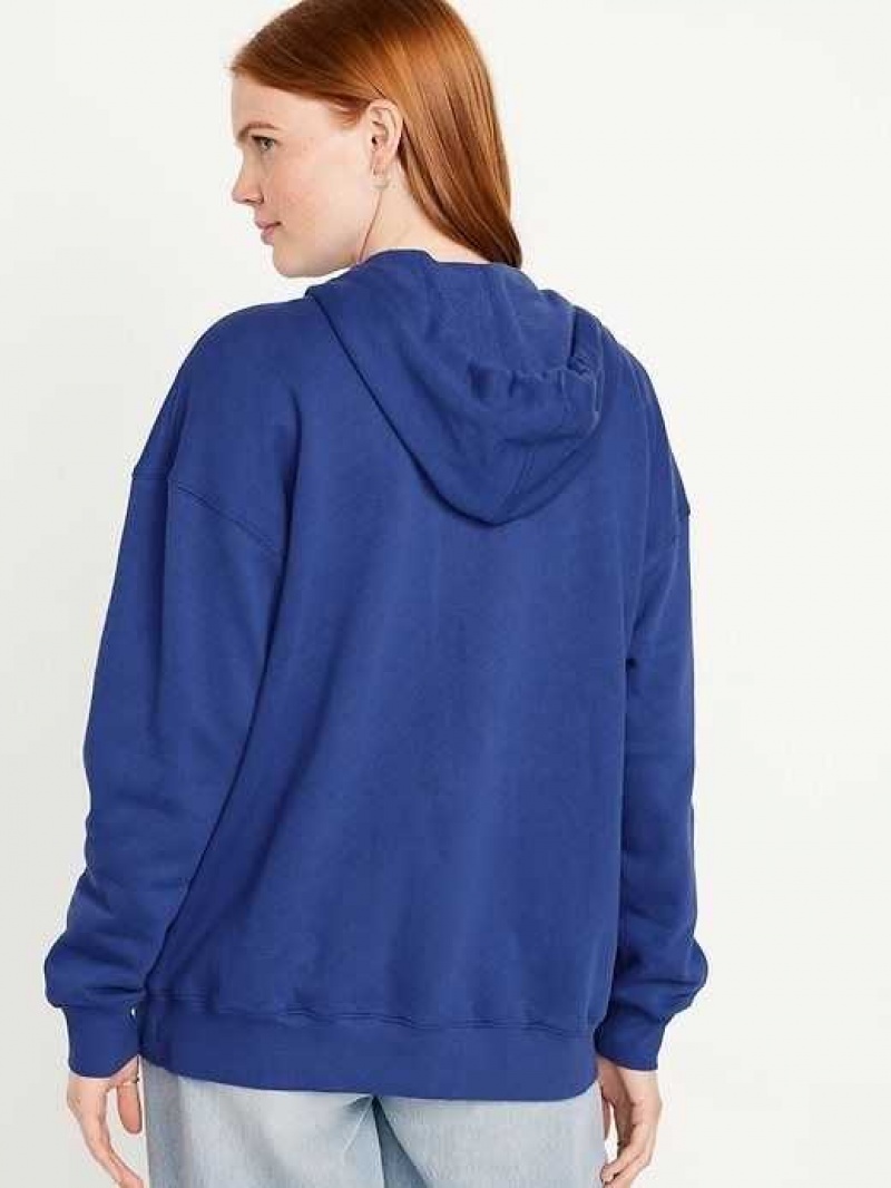 Old Navy Oversized Full-Zip Hoodie Black | HAQ814790