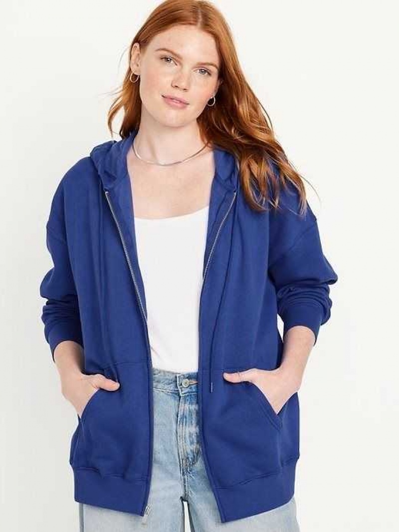 Old Navy Oversized Full-Zip Hoodie Blue | RSX321047