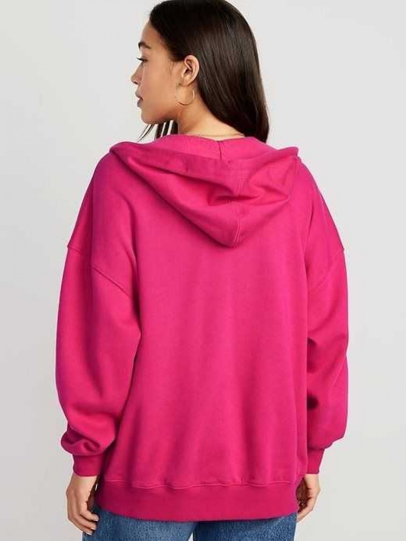 Old Navy Oversized Full-Zip Hoodie Pink | TWI750298