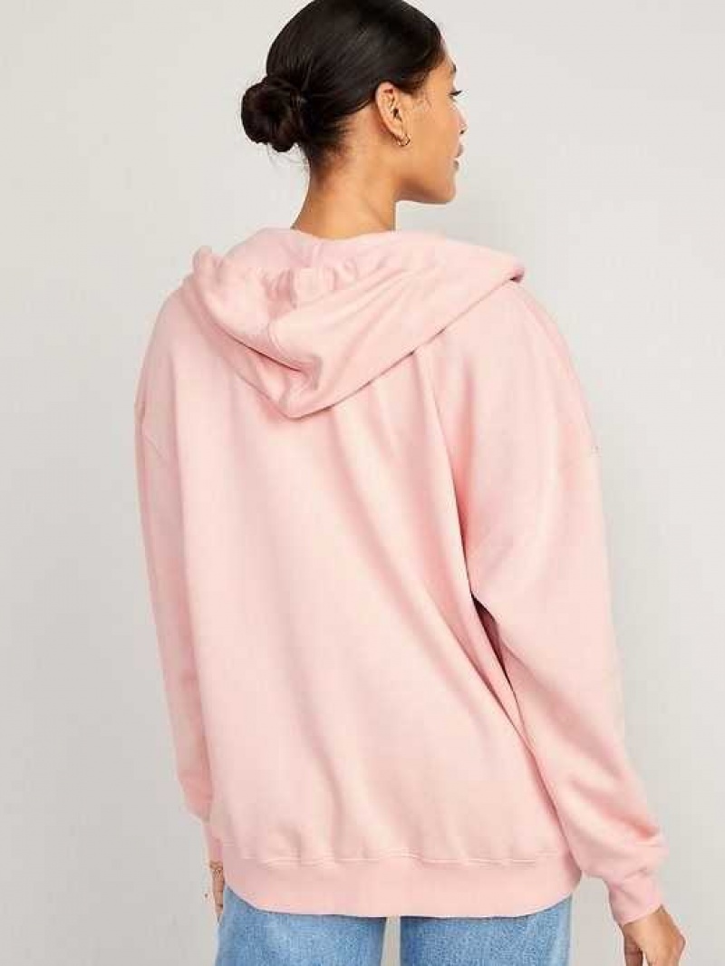 Old Navy Oversized Full-Zip Hoodie Pink | MHC178523