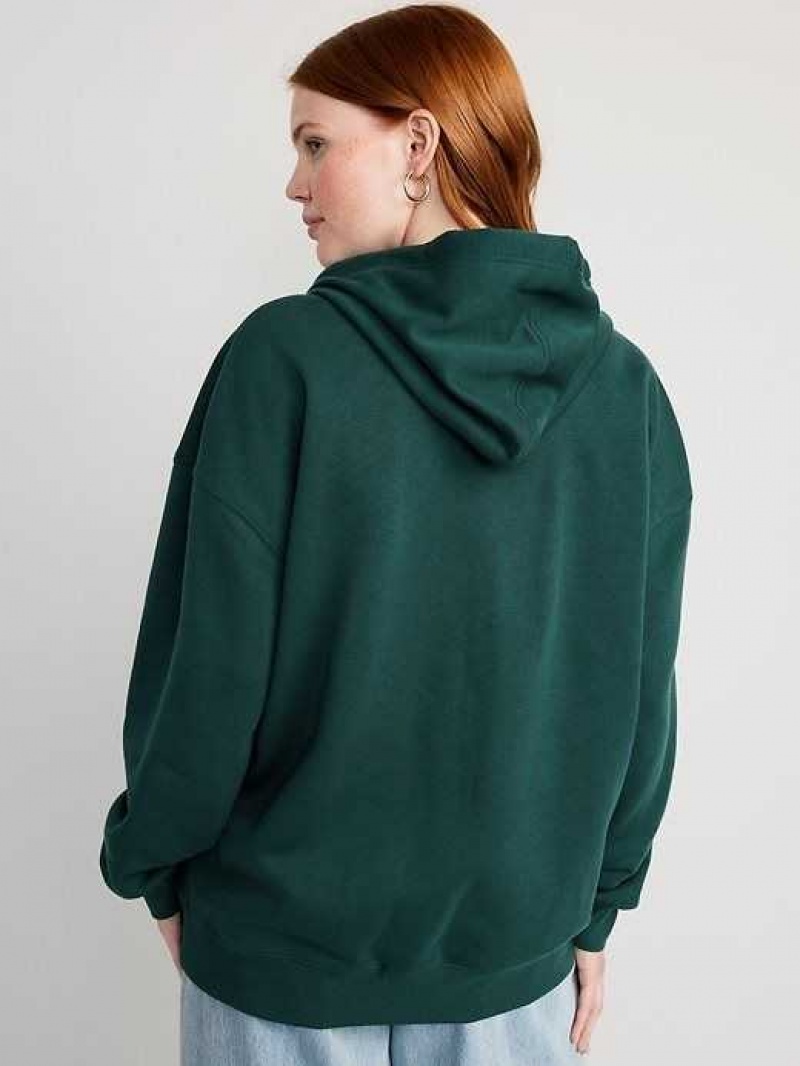 Old Navy Oversized Full-Zip Hoodie Turquoise | YON105479