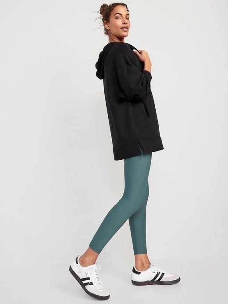 Old Navy Oversized Live-In French-Terry Tunic Hoodie Black | WJX976328