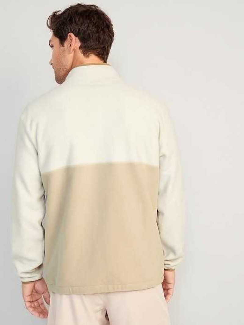 Old Navy Oversized Micro-Fleece Zip Jacket Beige | URM706513