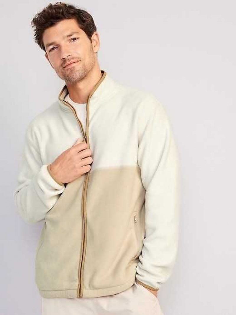 Old Navy Oversized Micro-Fleece Zip Jacket Beige | URM706513