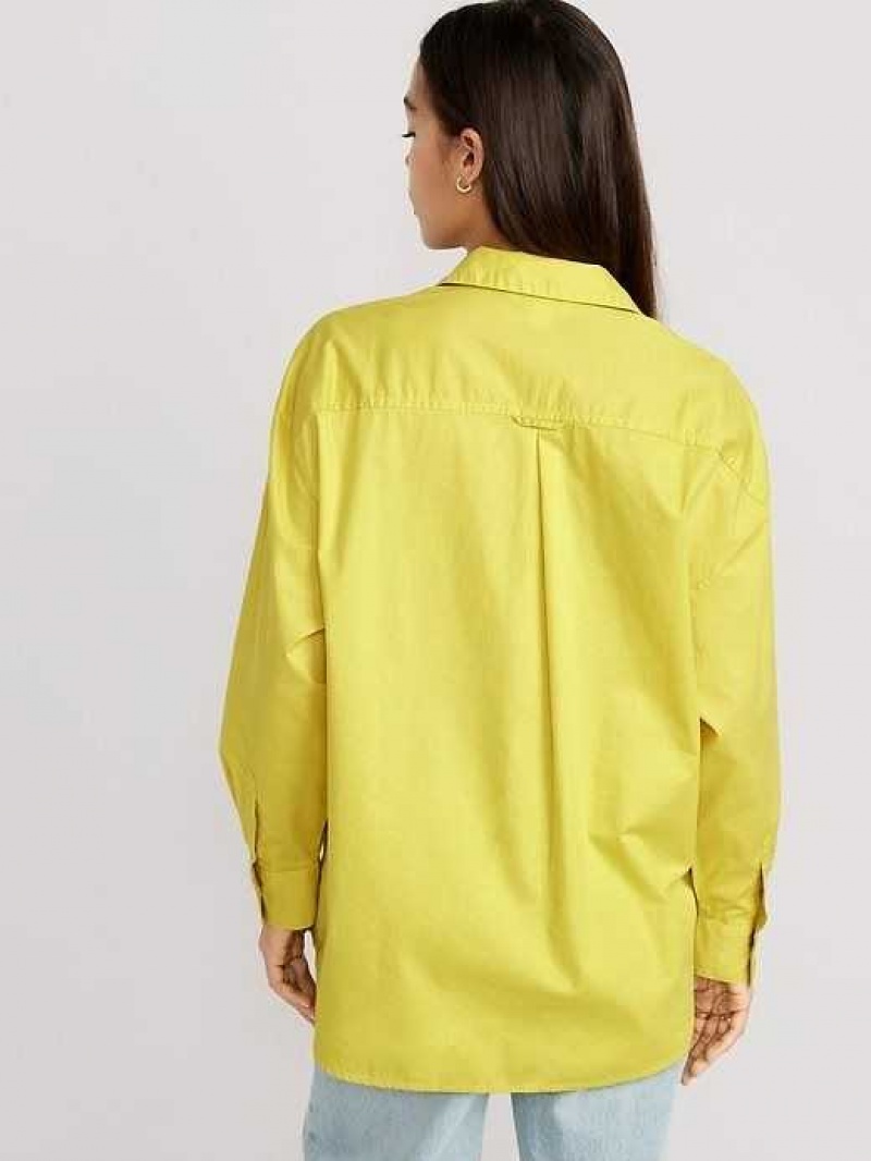 Old Navy Oversized Poplin Boyfriend Shirt Light Green | WTD540187