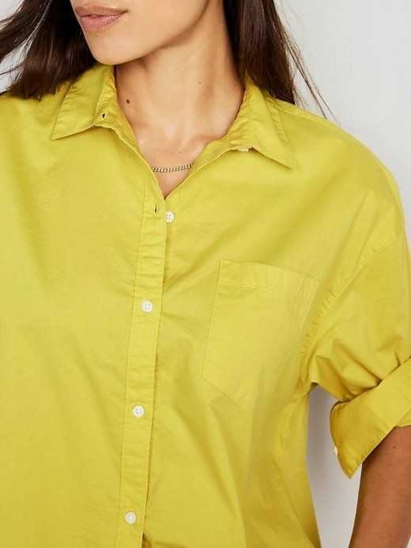 Old Navy Oversized Poplin Boyfriend Shirt Light Green | WTD540187