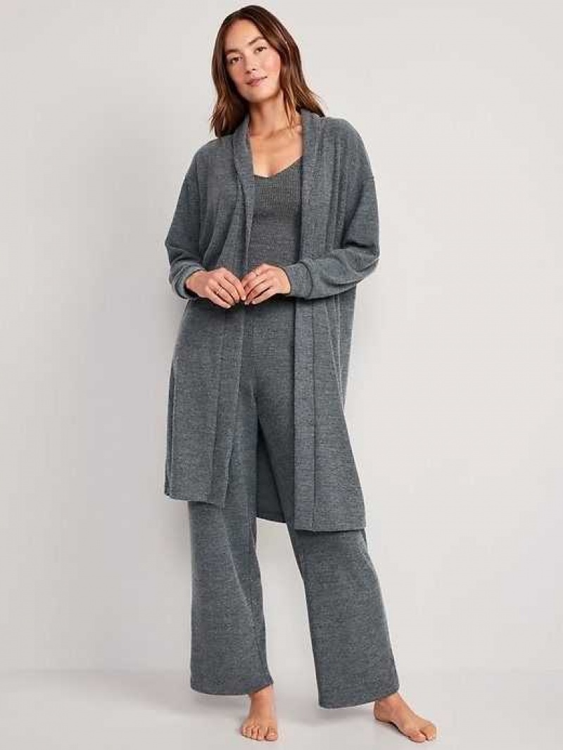 Old Navy Oversized Sweater-Knit Robe Grey | ONG285041