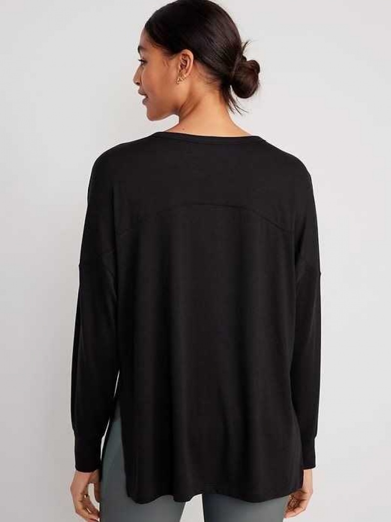 Old Navy Oversized UltraLite All-Day Tunic Black | ZDW475028