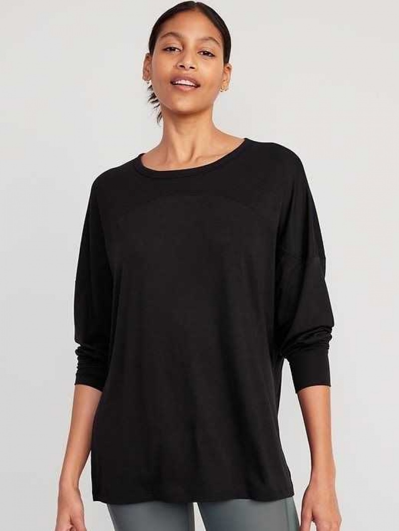 Old Navy Oversized UltraLite All-Day Tunic Black | ZDW475028