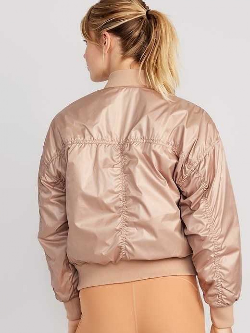 Old Navy Oversized Water-Resistant Bomber Jacket Tiramisu | HOX893457