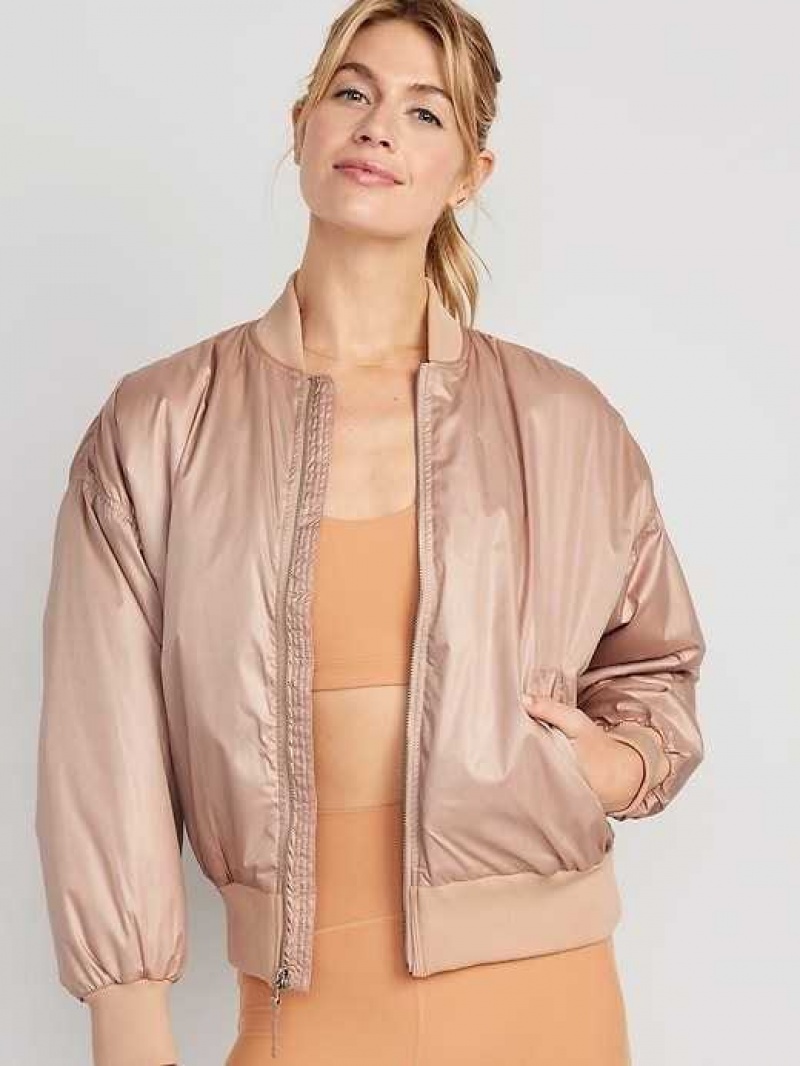 Old Navy Oversized Water-Resistant Bomber Jacket Tiramisu | HOX893457