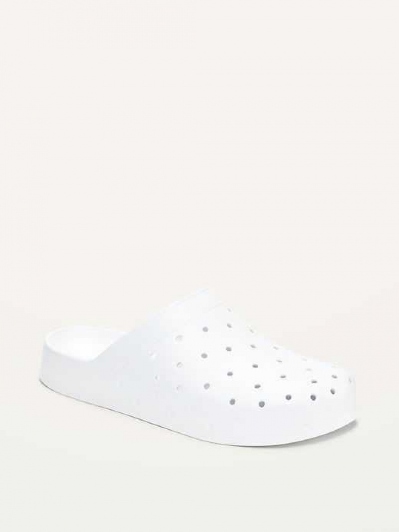 Old Navy Perforated Clog Shoes White Light | LPM567182