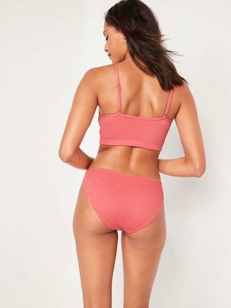 Old Navy Pique Classic Bikini Swim Bottoms Rose | GOM804153