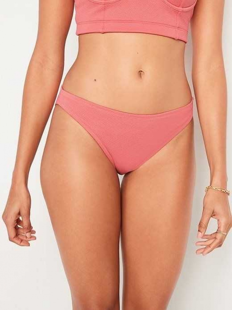 Old Navy Pique Classic Bikini Swim Bottoms Rose | GOM804153