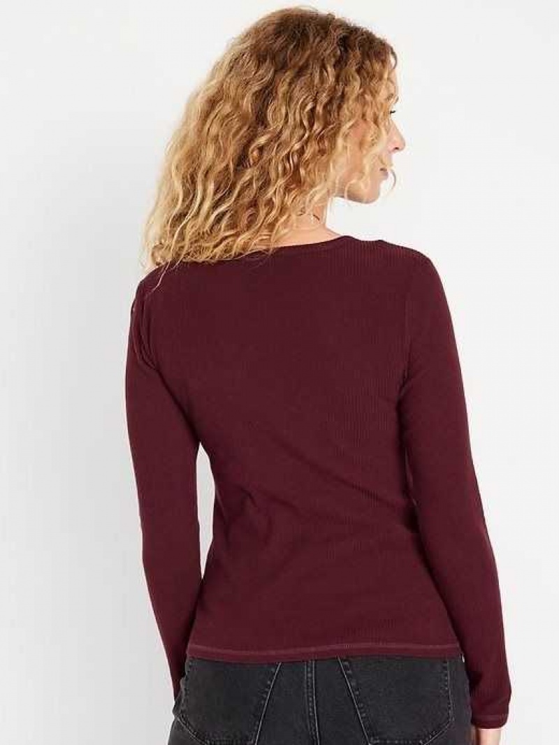 Old Navy Plush Long-Sleeve Crew-Neck T-Shirt Raisin Arizona | MXB643259