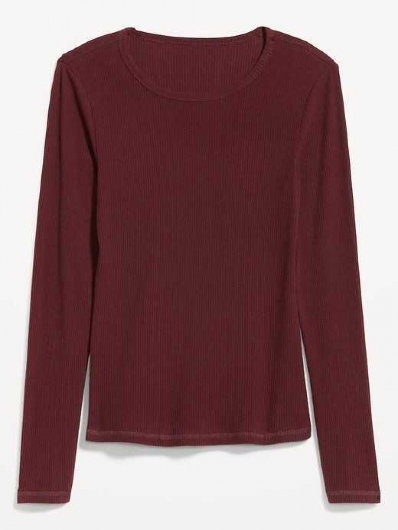 Old Navy Plush Long-Sleeve Crew-Neck T-Shirt Raisin Arizona | MXB643259