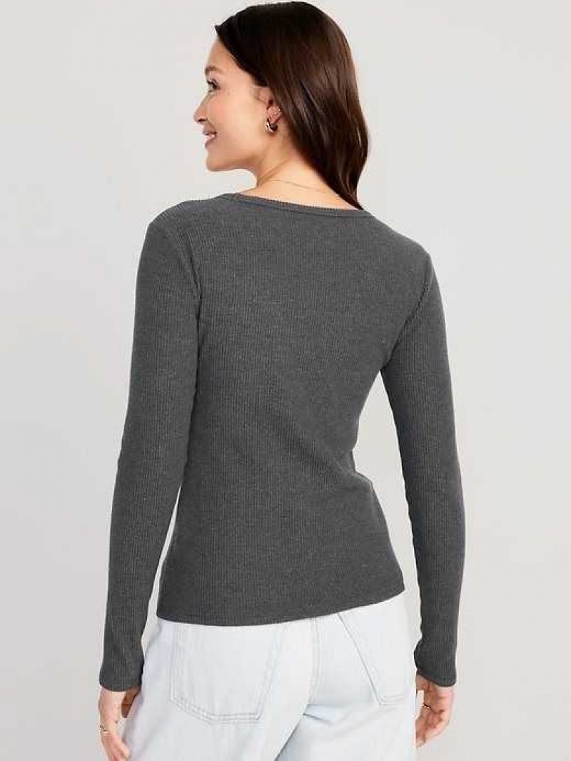 Old Navy Plush Long-Sleeve V-Neck T-Shirt Panther | OSV629741