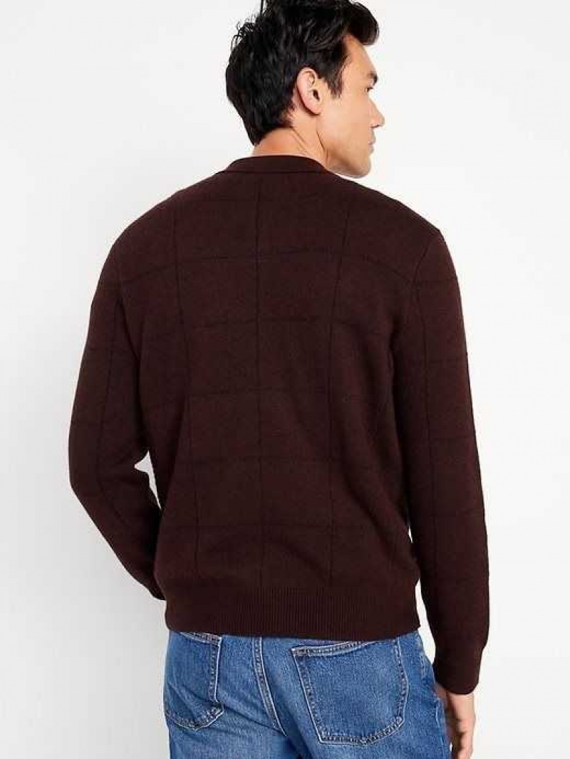 Old Navy Polo Pullover Sweater Burgundy | AQX260389