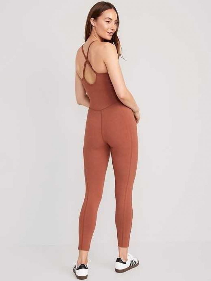 Old Navy PowerChill 7/8 Cami Jumpsuit Apple Cinnamon | HPU236709