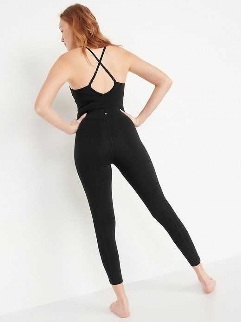 Old Navy PowerChill 7/8 Cami Jumpsuit Black | SEA427915