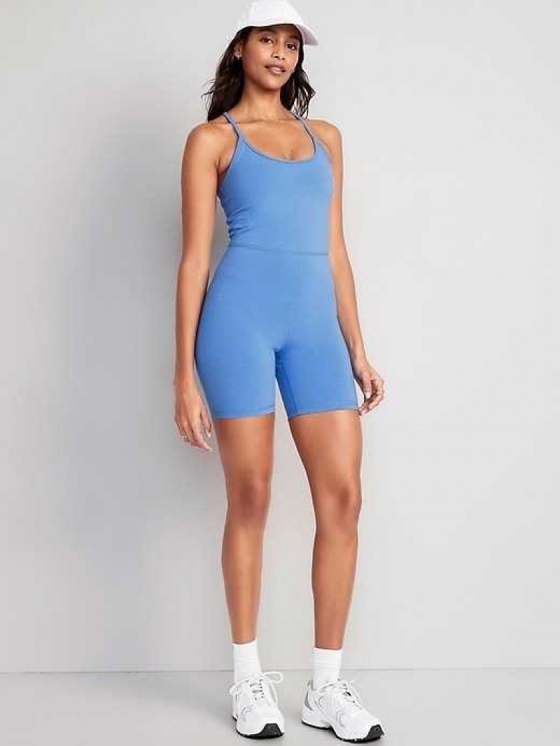 Old Navy PowerChill Racerback Bodysuit Blue | FTS174352