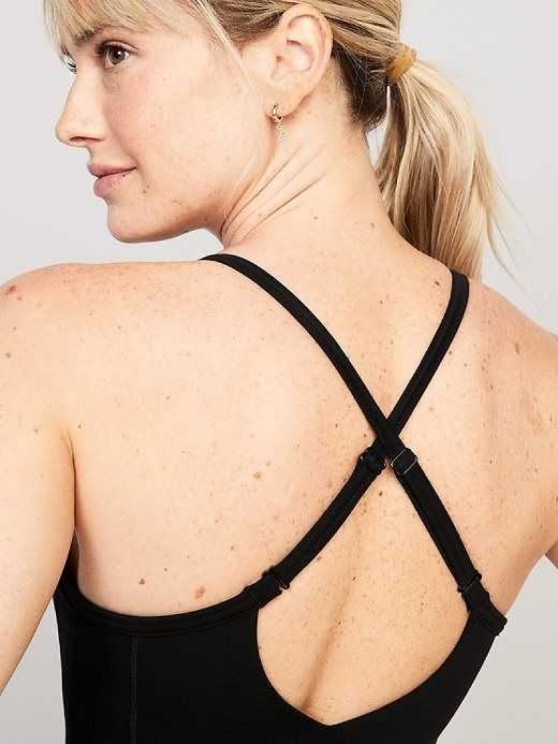 Old Navy PowerChill Strappy Bodysuit Black | PAL298610