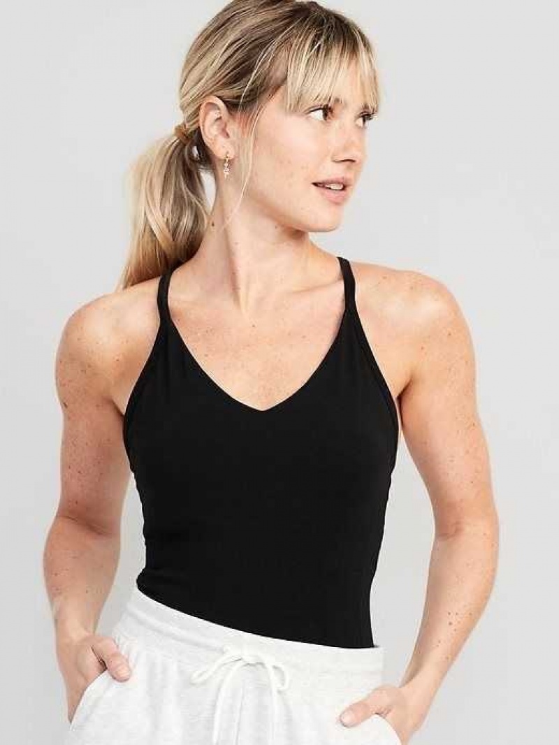 Old Navy PowerChill Strappy Bodysuit Black | PAL298610