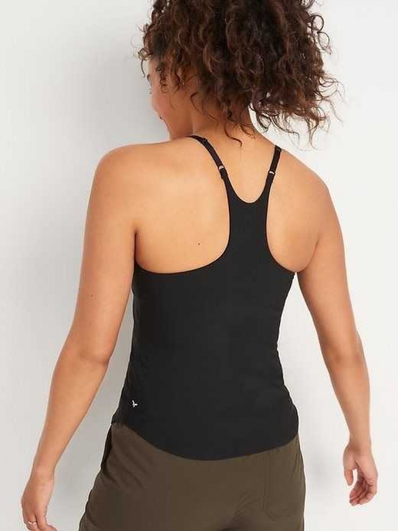 Old Navy PowerLite LYCRA ADAPTIV Racerback Tank Top Blackjack | KIB538264