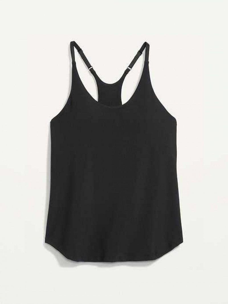 Old Navy PowerLite LYCRA ADAPTIV Racerback Tank Top Blackjack | KIB538264