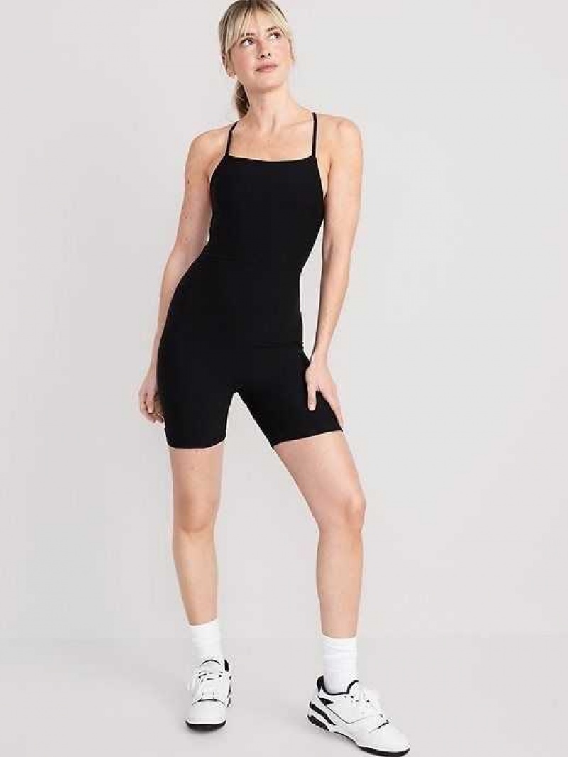 Old Navy PowerLite Lycra ADAPTIV Short Bodysuit Black | VOP387209