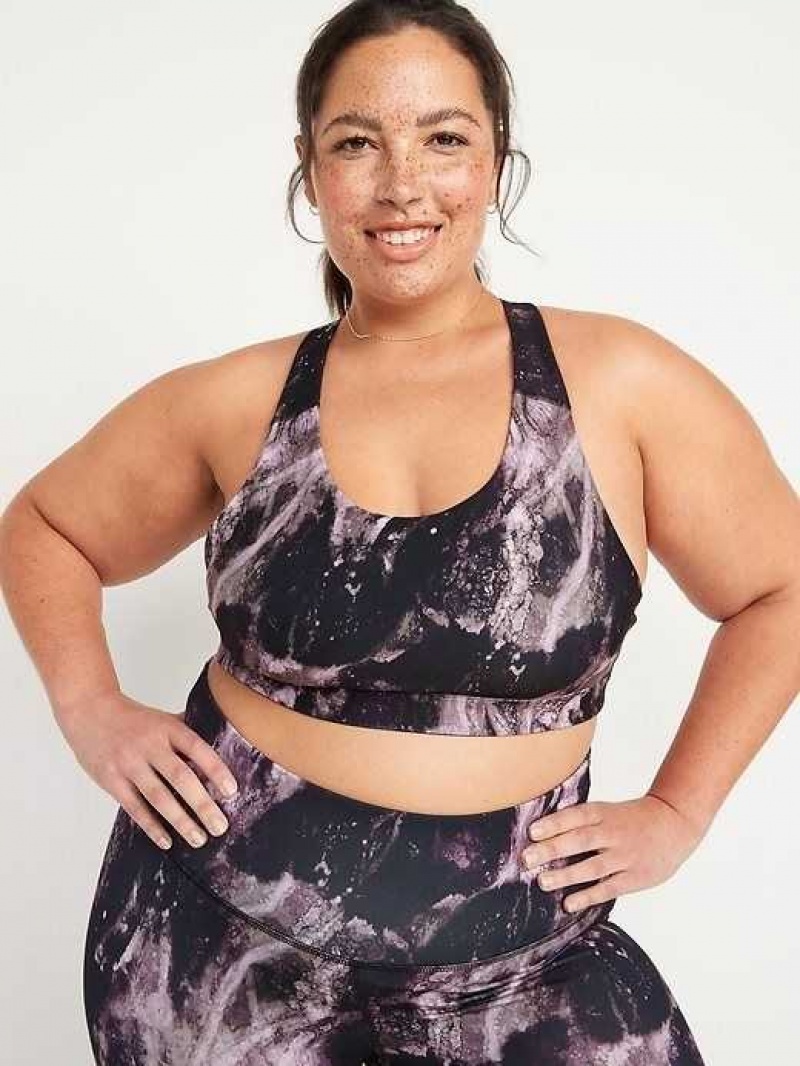 Old Navy PowerPress Strappy Sports Bra Grey | RNM150724