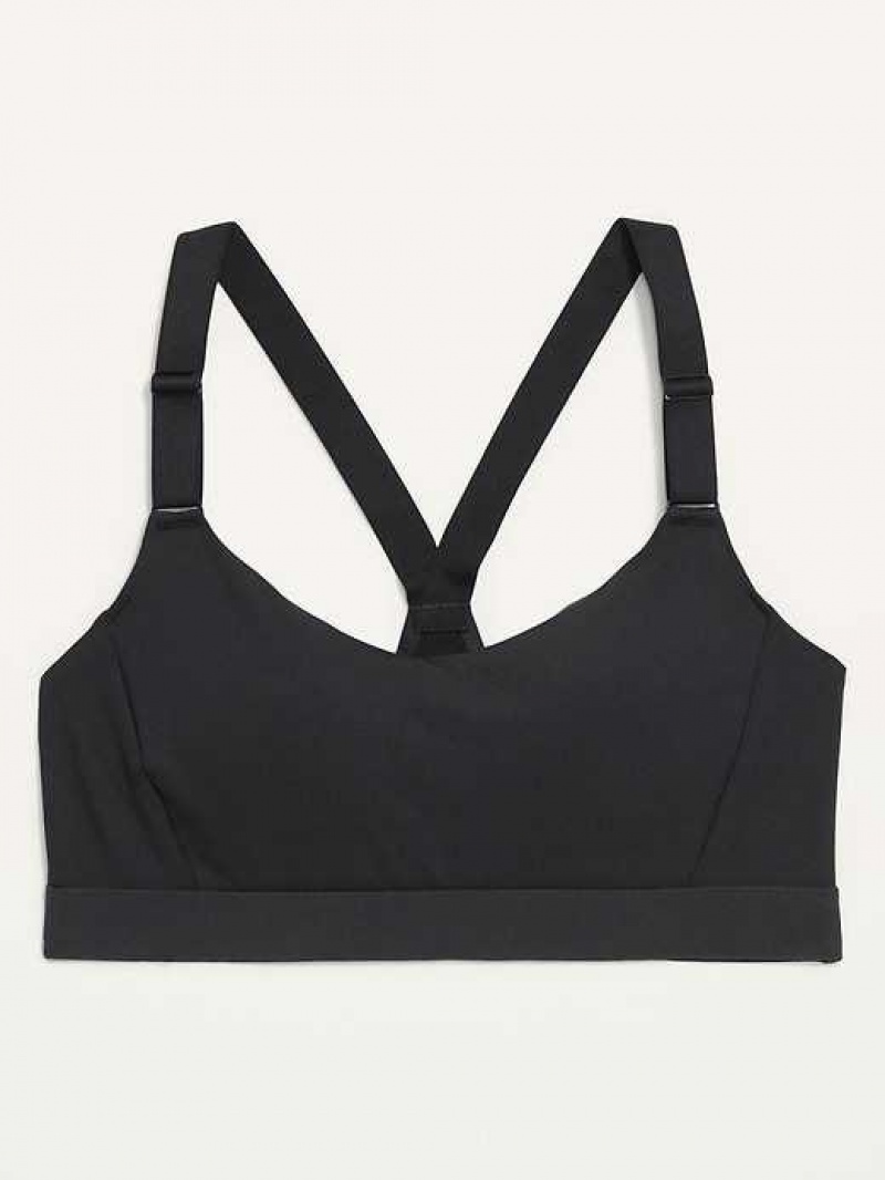 Old Navy PowerSoft Adjustable-Strap Sports Bra XS-XXL Black | UYE806973