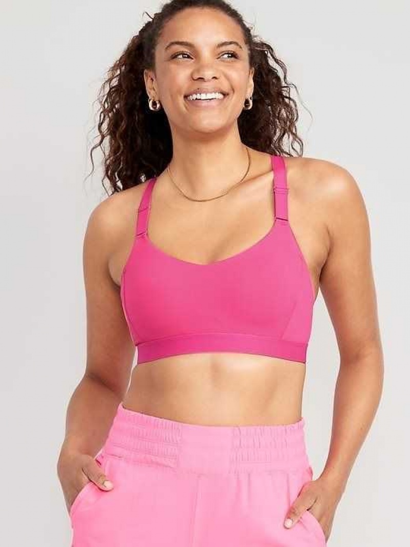 Old Navy PowerSoft Adjustable-Strap Sports Bra XS-XXL Flower | RHU738156