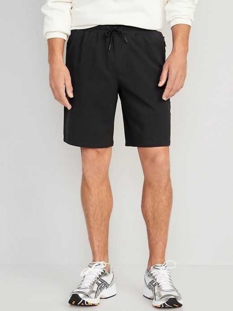 Old Navy PowerSoft Coze Edition Go-Dry Jogger Shorts Black | POR806975