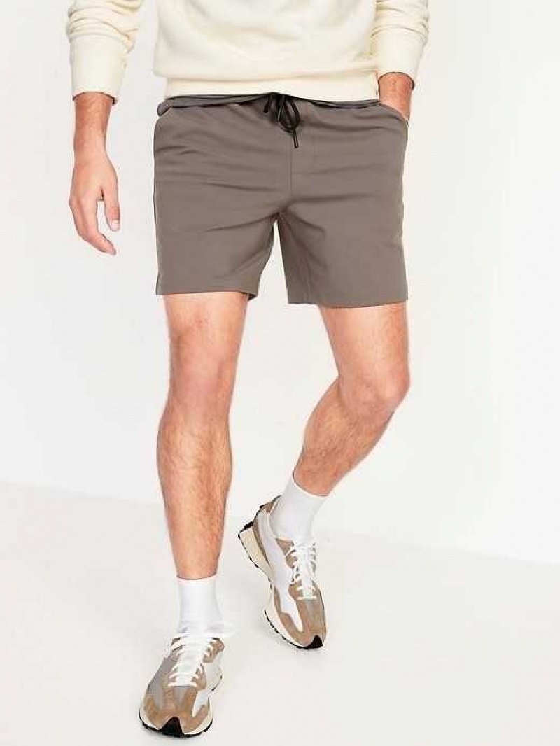 Old Navy PowerSoft Coze Edition Go-Dry Jogger Shorts Grey | FER864913