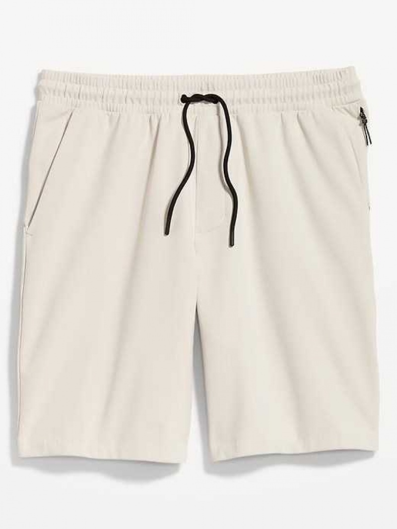 Old Navy PowerSoft Coze Edition Go-Dry Jogger Shorts Beige | COD429635