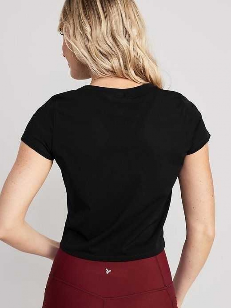 Old Navy PowerSoft Cropped T-Shirt Blackjack | GVP105927