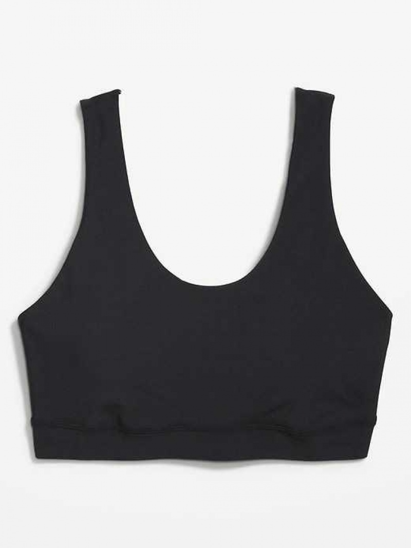 Old Navy PowerSoft Cross-Back Sports Bra Black | YXR782901