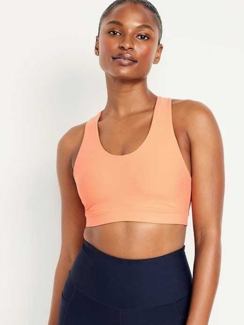 Old Navy PowerSoft Cross-Strap Sports Bra Nectar | XHP217435